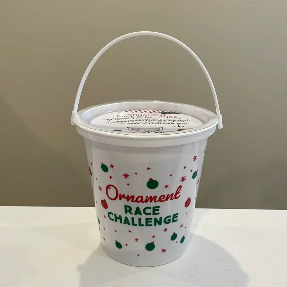 New Target Bullseye Playground Ornament Race Challenge Christmas Pail